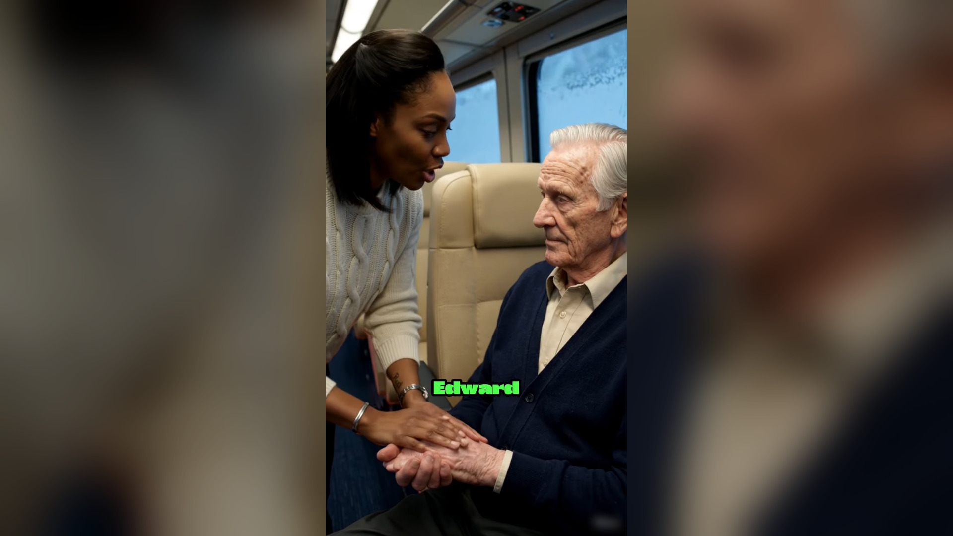 H0001026 A Black Woman Sat Beside A Silent Old Man On A Delayed Train All Night… At Sunrise, He Finally Spoke One Word That Chan